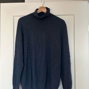 Classic Navy Turtleneck Sweater for Men